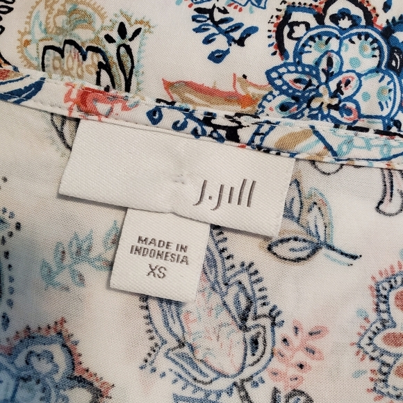 J. Jill Floral Print Sleeveless 100% Rayon Top Size XS, Colorful, Preppy - Picture 7 of 10